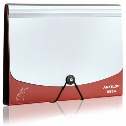 Irattartó mappa, harmonikamappa, 12 rekeszes, műanyag Antilop, bordó Harmónika irattartó Antilop