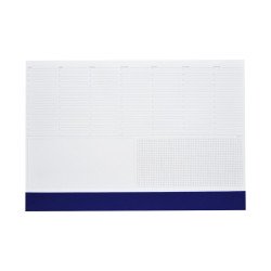 Asztali könyöklő fehér lapokkal kék műbőrcsíkkal 570 x 390 mm  Realsystem 2026. Könyöklő Realsystem