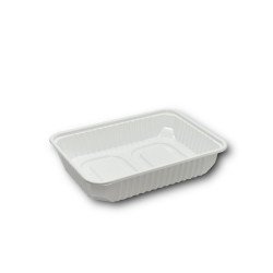 Elviteles doboz - szögletes alj PP 500 ml 50 db/csomag fehér Street food - party kellékek Egyéb