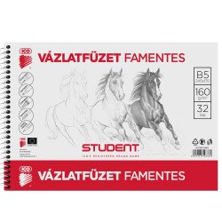 Vázlatfüzet B5 160g. famentes Student Vázlatfüzet, rajzfüzet Ico