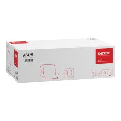 Kéztörlő 2 rétegű tekercses átmérő: 19 cm 190 lap/200 m/tekercs 6 tekercs/karton System Katrin_97425 fehér Papírtörlők Katrin