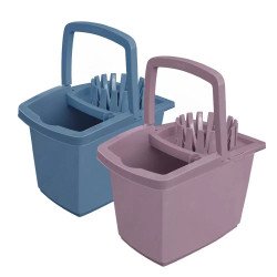 Vödör 15 liter szögletes kicsavaró kosárral York_070040 Vödrök, lapátok York