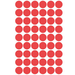 Etikett címke, o12mm, jelölésre, 54 címke/ív, 5 ív/doboz, Avery piros Etikett - címke Avery