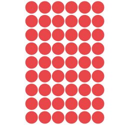 Etikett címke, o12mm, jelölésre, 54 címke/ív, 5 ív/doboz, Avery piros Etikett - címke Avery