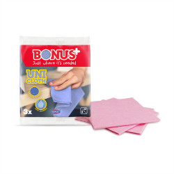 Törlőkendő kevertszálas 3 db/csomag Uni Bonus_B179 Szivacsok, kendők, súrolók Bonus