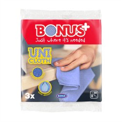 Törlőkendő kevertszálas 3 db/csomag Uni Bonus_B179 Szivacsok, kendők, súrolók Bonus