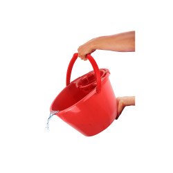 Felmosó vödör 11 literes ovális csavaró kosárral piros Bonus_B186 Vödrök, lapátok Bonus