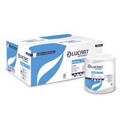 Kéztörlő 1 rétegű tekercses átmérő: 19 cm 6 tekercs/karton 270 méter Lucart_861126J hófehér Papírtörlők Lucart