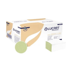 Kéztörlő 1 rétegű V hajtogatású 250 lap/csomag 20 cs/karton Easy Green Lucart_863063P zöld Papírtörlők Lucart