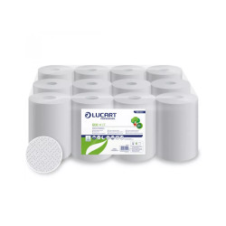 Kéztörlő 2 rétegű tekercses átmérő: 14 cm 55 m/tekercs 12 tekercs/karton 14 CF EcoLucart_861080 fehér Papírtörlők Lucart