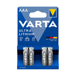 Elem AAA ceruza LR03 4 db/csomag, Varta Ultra Lithium Elem, akkumulátor, töltő Varta
