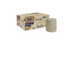 Kéztörlő 2 rétegű tekercses átmérő: 19 cm 155 méter/tekercs 6 tekercs/karton  EcoNatural Lucart_861170 havanna barna Papírtörlők Lucart