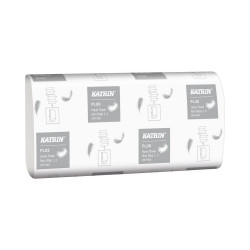 Kéztörlő W hajtogatású 3 rétegű 90 lap/cs 25 csomag/karton Katrin Plus Non stop L3 hófehér_61600 Papírtörlők Katrin