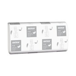 Kéztörlő W hajtogatású 3 rétegű 90 lap/cs 25 csomag/karton Katrin Plus Non stop L3 hófehér_61600 Papírtörlők Katrin