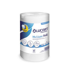 Kéztörlő 3 rétegű tekercses egyesével csomagolt Strong 3.250 Lucart_821642 hófehér Papírtörlők Lucart