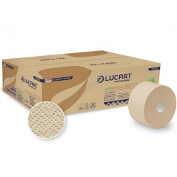 Toalettpapír 2 rétegű közületi átmérő: 19 cm 12 tekercs/csomag autocut 900 ID EcoNatural Lucart_812179S havanna barna Toalettpapírok Lucart