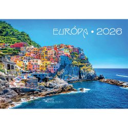 Falinaptár képes 460x320mm, Európa Realsystem 2026. Falinaptár Realsystem