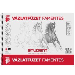 Vázlatfüzet B4, 160g. famentes Student Vázlatfüzet, rajzfüzet Ico