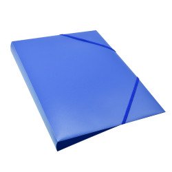 Gumis mappa A4, műanyag gerincvastagított 15mm, Bluering® kék Gumis mappa Bluering