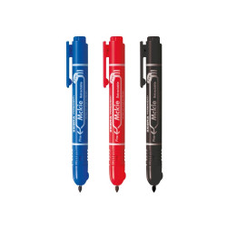 Alkoholos marker 1,3 mm, nyomógombos, Mckie Retractable Zebra  írásszín piros Permanent marker Zebra