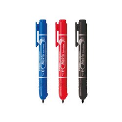 Alkoholos marker 1,3 mm, nyomógombos, Zebra Mckie Retractable írásszín fekete Permanent marker Zebra