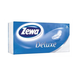 Papírzsebkendő 3 rétegű 90 db/csomag Zewa Deluxe Illatmentes Papírzsebkendők Zewa