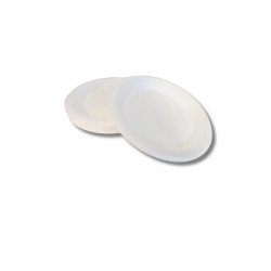 Papírtányér 19,7 cm komposztálható cukornád 125 db/csomag natúr Street food - party kellékek Egyéb