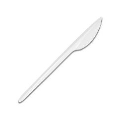 Kés műanyag újrahasználható 50 db/csomag fehér Asztali kiegészítők, kellékek Egyéb