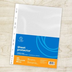 Genotherm lefűzhető, A4, 80 micron víztiszta Bluering® 100 db/csomag, Lefűzhető genotherm Bluering