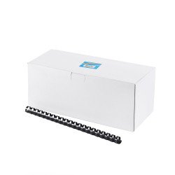 Spirál műanyag 16mm, 100 db/doboz, Bluering®, fekete Kötészeti kellék Bluering