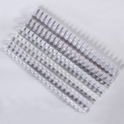 Spirál műanyag 8mm, 100 db/doboz, Bluering® fehér Kötészeti kellék Bluering