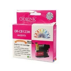 Brother LC123 tintapatron magenta ORINK Tintapatron kompatibilis Orink