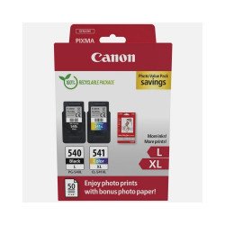 Canon PG540L + CL541XL tintapatron + 50 db GP501 10x15 fényes fotópapír multipack ORIGINAL Tintapatron original Canon