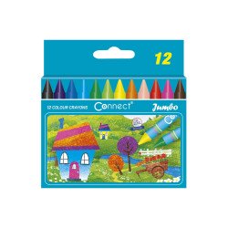 Zsírkréta készlet, Connect Jumbo, 11mm,-es átmérő, 12klf. szín Kréta Connect