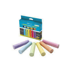 Táblakréta kerek pormentes, vastag 6 db/doboz, Connect vegyes színek Kréta Connect
