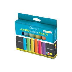 Táblakréta kerek pormentes, vastag 6 db/doboz, Connect vegyes színek Kréta Connect
