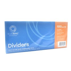 Elválasztócsík, karton 190g. 10,5x24cm, 100 db/csomag, Bluering® kék Elválasztó lap Bluering