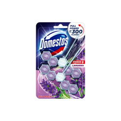WC illatosító 2 x 50 g Power5 Domestos Lavender Toalett tisztító, WC illatosító Domestos