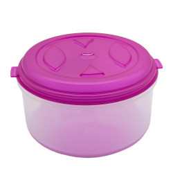 Ételtároló doboz kerek fedéllel 1 literes mikrós-fagyasztós_Tároló mini Háztartási eszközök Egyéb