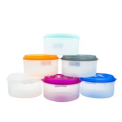 Ételtároló doboz kerek fedéllel 1 literes mikrós-fagyasztós_Tároló mini Háztartási eszközök Egyéb