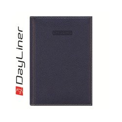 Határidőnapló Sherwood B5 heti, krémszínű lapokkal kék Dayliner 2026. Határidőnapló Dayliner