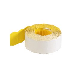 Árazószalag 25x16mm, stancolt 10 tekercs/csomag, sárga Árazószalag Egyéb