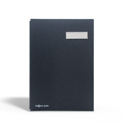 Aláírókönyv, 20lap, A4 Pagna 24191 vászon borító fekete Aláírókönyv, előrendező Pagna