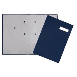 Aláírókönyv, 20lap, A4 Pagna 24192 műanyag borító, kék Aláírókönyv, előrendező Pagna