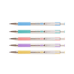 Golyóstoll 0,7mm, pasztell zöld test, Zebra F-301, írásszín kék Golyóstoll Zebra