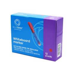 Táblamarker 2,2-5,2mm, vágott hegyű, cserélhető betétes, Bluering piros Táblamarker Bluering