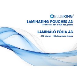 Lamináló fólia A3, 175 micron 100 db/doboz, Bluering® Kötészeti kellék Bluering