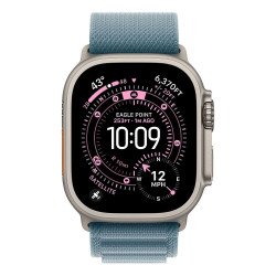Okosóra Apple Watch Ultra 3 Cellular 49mm Natural Titanium Case with Light Blue Alpine Loop - Medium Okosóra Apple