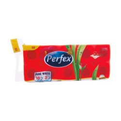 Toalettpapír 3 rétegű 100% cellulóz 84 lap/tekercs 8+2 tekercs/csomag Boni Perfex Toalettpapírok Perfex