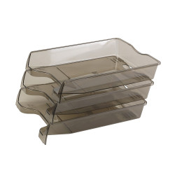 Irattálca műanyag 355, 355x255x60mm, Bluering®, füst Irattálca Bluering